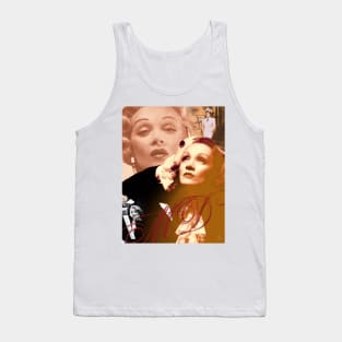 Marlene Dietrich Collage Portrait 3 Tank Top